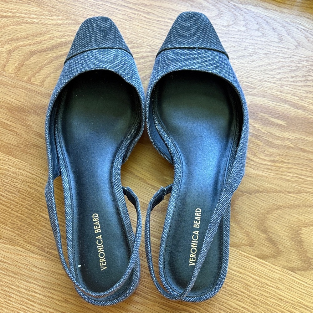 Veronica Beard Women's Denim Slingback Heels